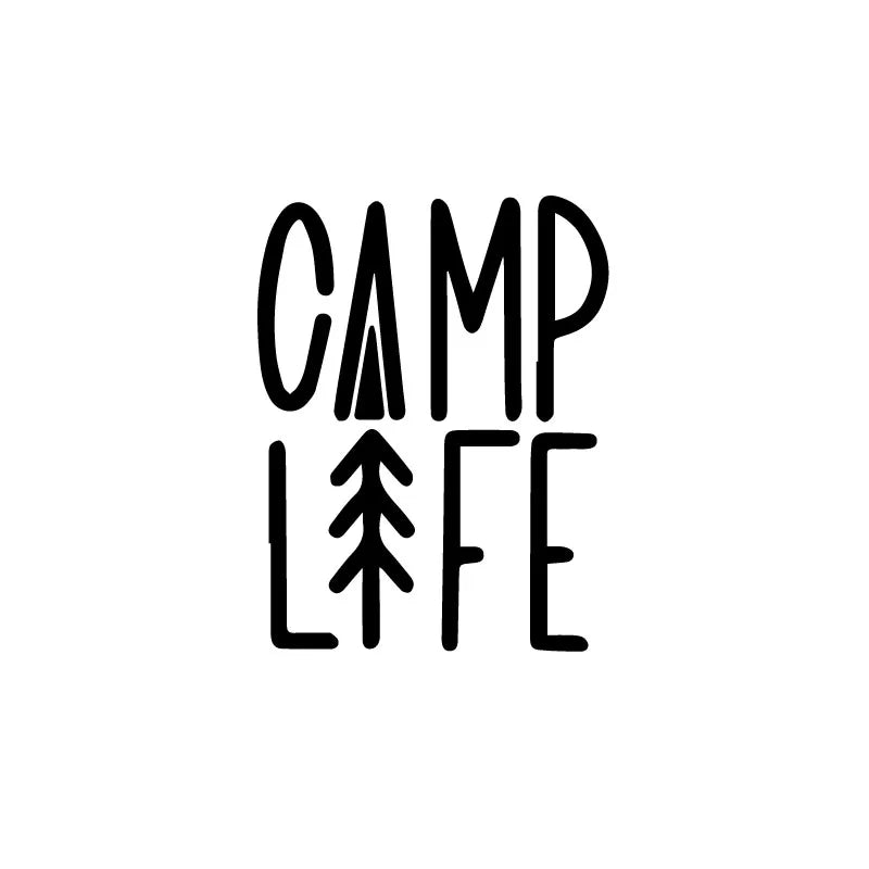 Camp Life Sticker Stickers, Waterproof