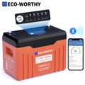 ECO-WORTHY 12V 100Ah LiFePO4 Lithium Leisure Battery, 1280Wh with Bluetooth & Low Temp Protection, Group 24 for Motorhome