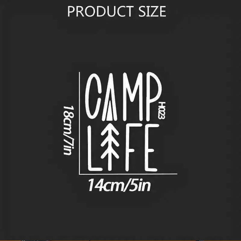 Camp Life Sticker Stickers, Waterproof