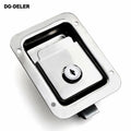 DG-DELER MS858A-S 304 Stainless Steel Bright Finish Recessed Panel Lock with Key for Cabinet Equipment Door Hardware