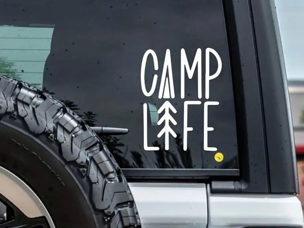 Camp Life Sticker Stickers, Waterproof