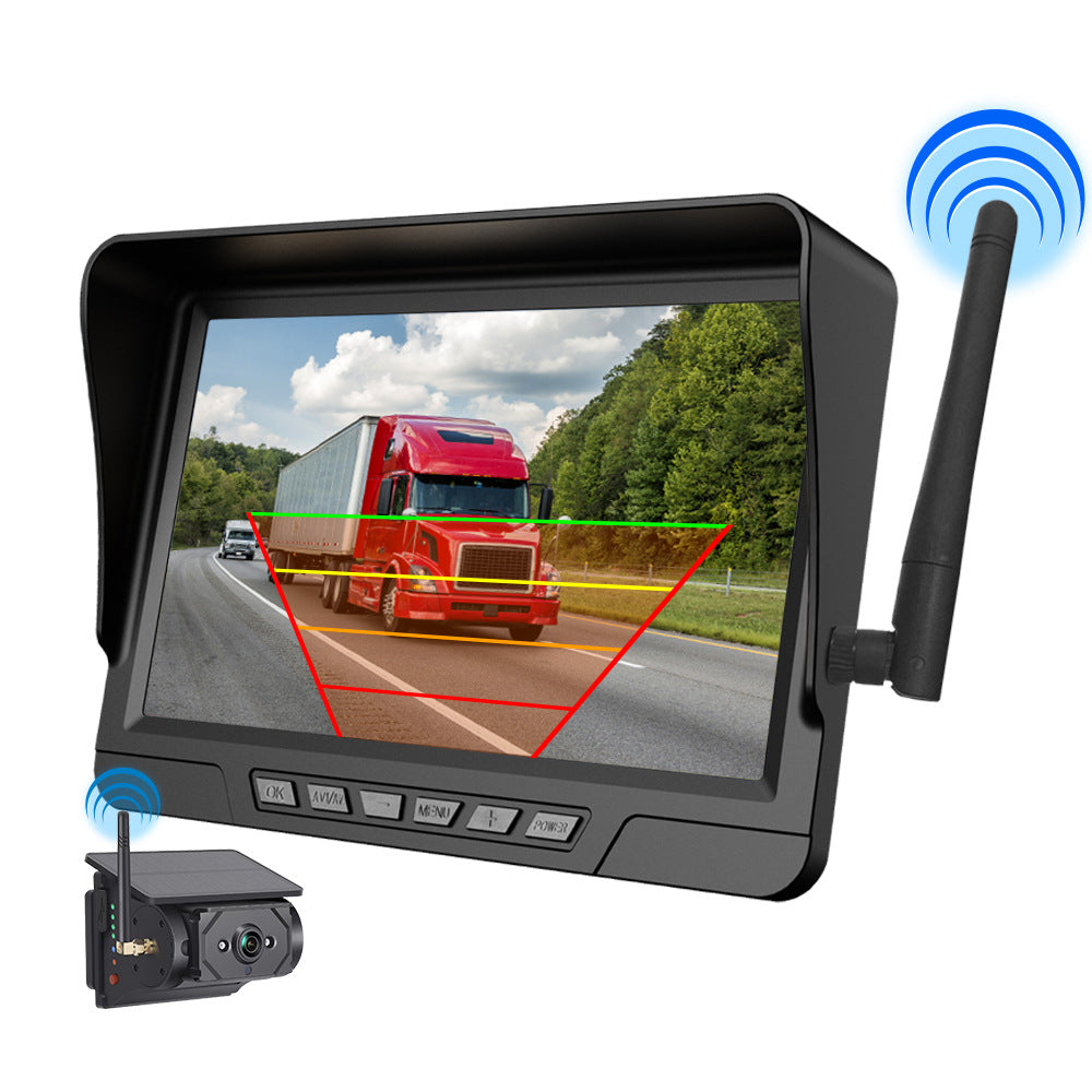 Solar-Powered Wireless  Rv- Reversing Camera, Camera, 7inch Display Screen