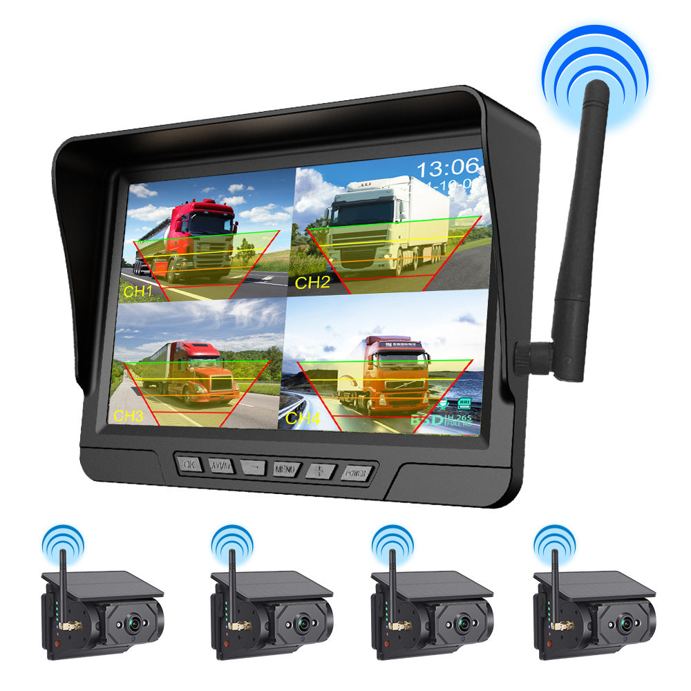 Solar-Powered Wireless  Rv- Reversing Camera, Camera, 7inch Display Screen