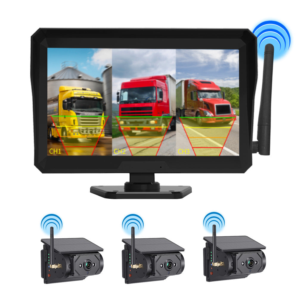 Solar-Powered Wireless  Rv- Reversing Camera, Camera, 7inch Display Screen