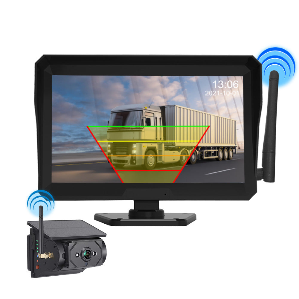 Solar-Powered Wireless  Rv- Reversing Camera, Camera, 7inch Display Screen