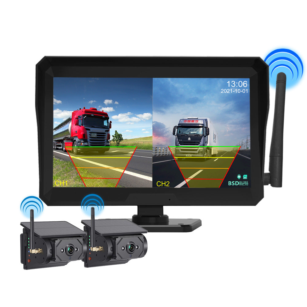 Solar-Powered Wireless  Rv- Reversing Camera, Camera, 7inch Display Screen