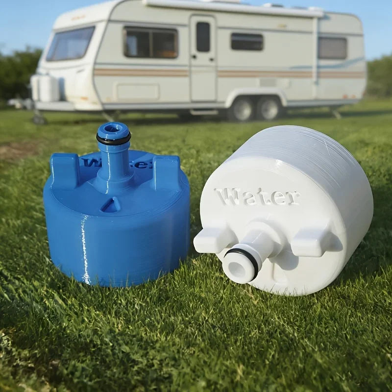 RV Camper Motorhome Hose water tank adapter with built-in quick connector and O-ring seal