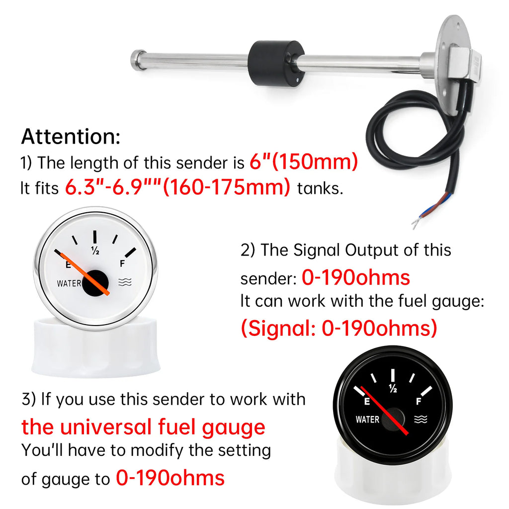 IN Tank Water level sensor &  Water Level Gauge for All Water Tanks