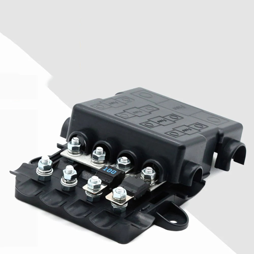 5 Way Fuse 12v & 24v Box With Bus Bar HEAVY DUTY Power Distribution Fuse Box Block Mega & Midi Fuses Holder Car Parts