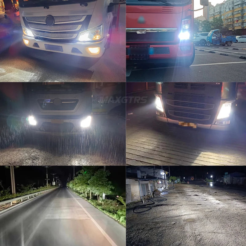 24V Led Truck 55W H7 H4 H11 Headlights H1 H8 H9 HB3 HB4 9005 9006 Led Auto Lamps Powerful LED Light Bulbs 24V For Vans