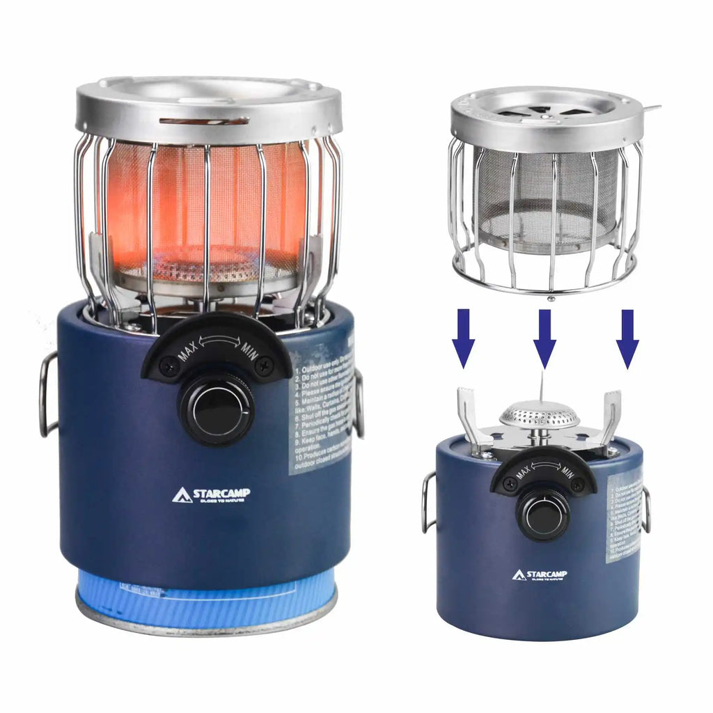 STARCAMP 2000W Outdoor Camping & Fishing Mini Gas 2 IN 1 Heater & Stove